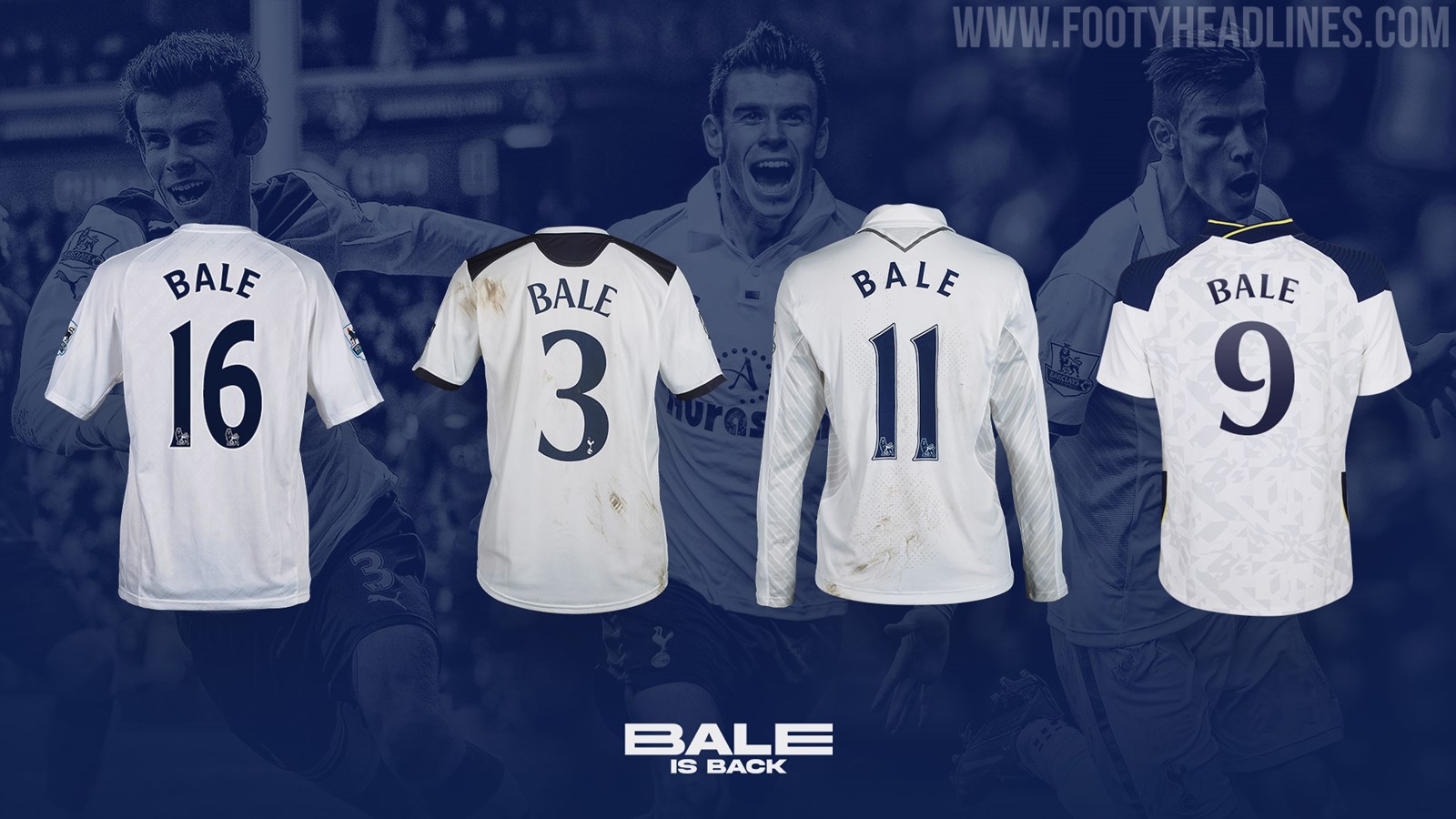 Gareth bale deals tottenham shirt number